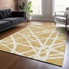 Piper Looms Chantille Geometric ACN1040 Gold Machine Washable Area Rug Lifestyle Image Feature