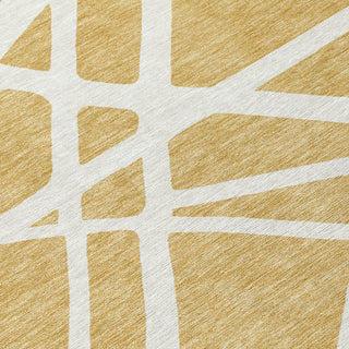 Piper Looms Chantille Geometric ACN1040 Gold Machine Washable Area Rug Swatch Image