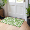 Piper Looms Chantille Geometric ACN1040 Green Machine Washable Area Rug Scatter Lifestyle Image Feature