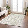 Piper Looms Chantille Geometric ACN1040 Ivory Machine Washable Area Rug Lifestyle Image Feature