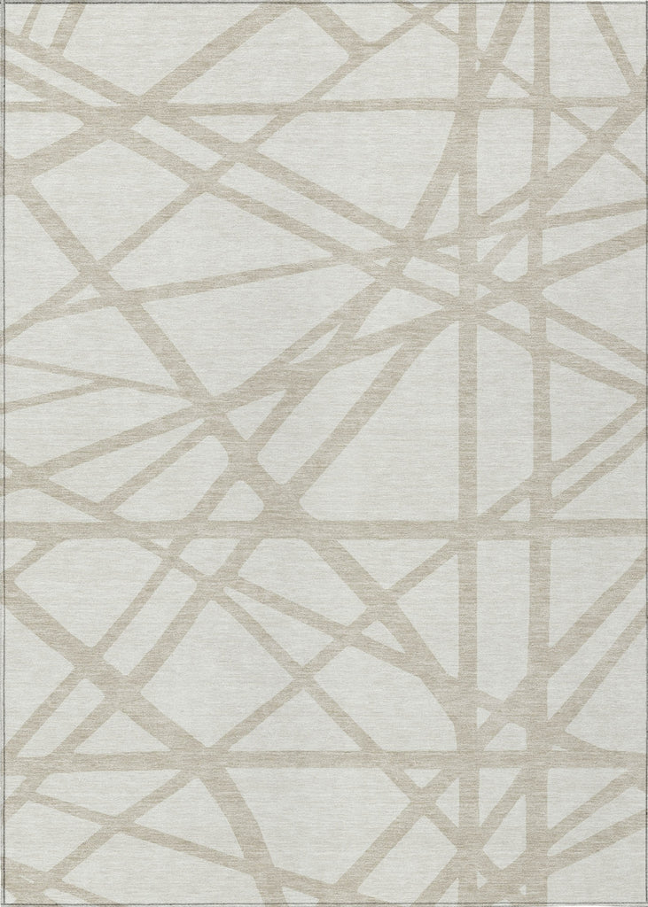 Piper Looms Chantille Geometric ACN1040 Ivory Machine Washable Area Rug main image