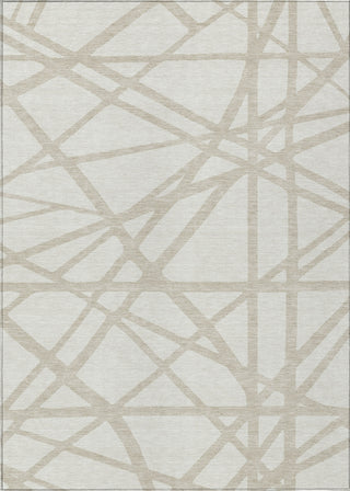 Piper Looms Chantille Geometric ACN1040 Ivory Machine Washable Area Rug main image