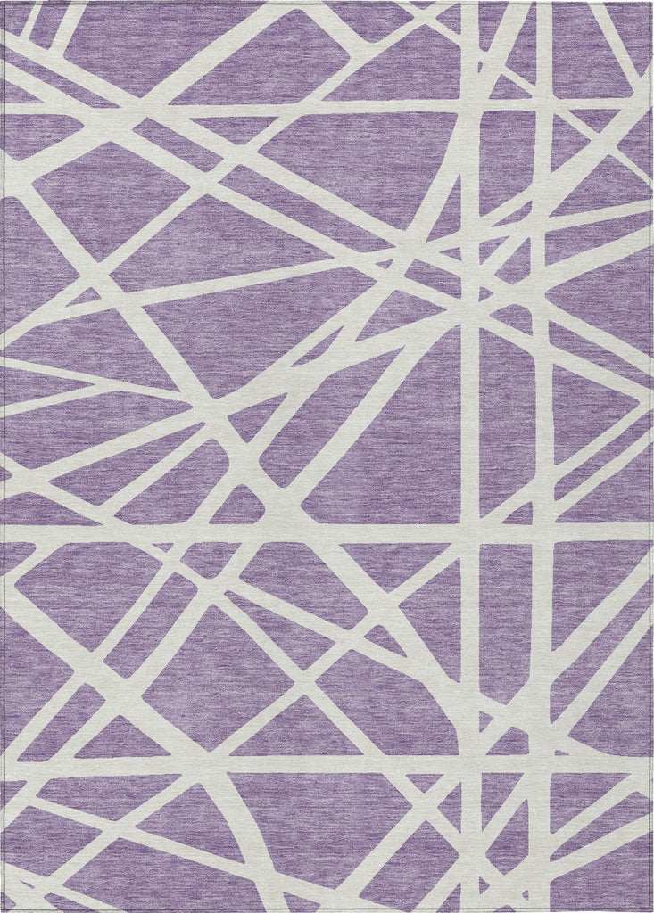 Piper Looms Chantille Geometric ACN1040 Lavender Machine Washable Area Rug main image