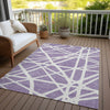 Piper Looms Chantille Geometric ACN1040 Lavender Machine Washable Area Rug Outdoor Lifestyle Image Feature