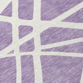 Piper Looms Chantille Geometric ACN1040 Lavender Machine Washable Area Rug Swatch Image