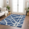 Piper Looms Chantille Geometric ACN1040 Navy Machine Washable Area Rug Lifestyle Image Feature