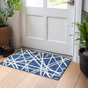 Piper Looms Chantille Geometric ACN1040 Navy Machine Washable Area Rug Scatter Lifestyle Image Feature