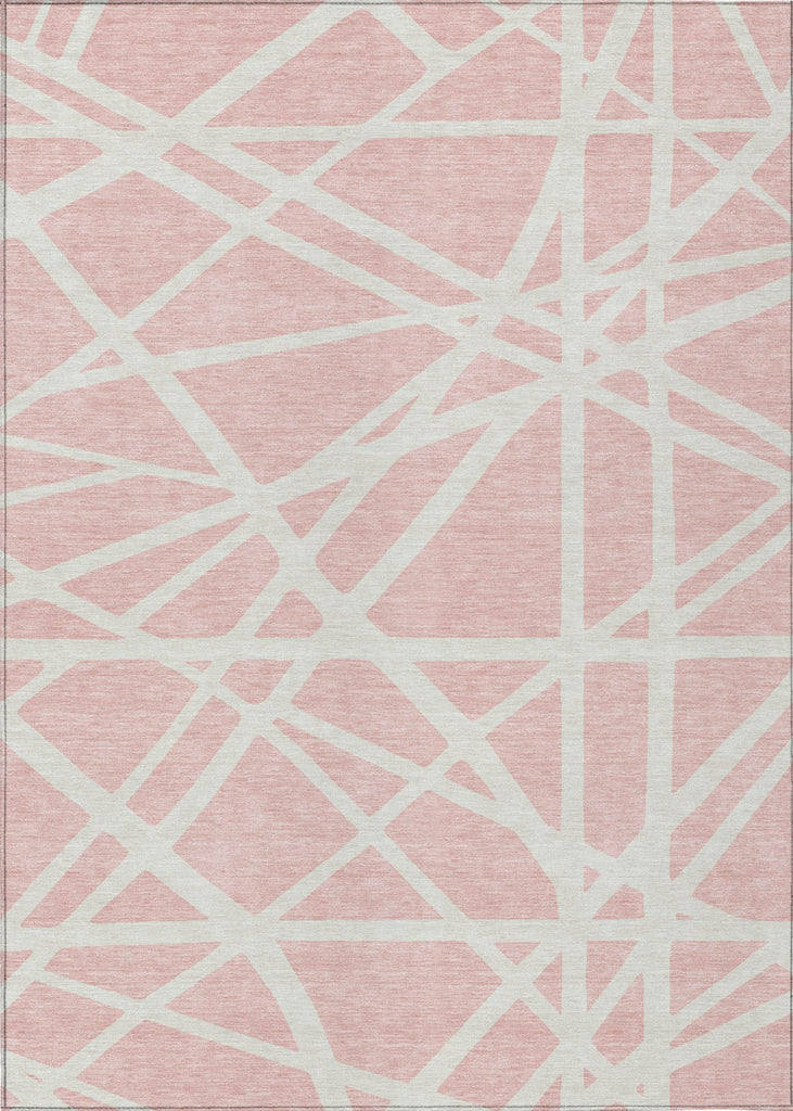 Piper Looms Chantille Geometric ACN1040 Pink Machine Washable Area Rug main image