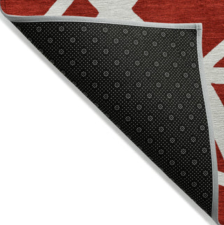 Piper Looms Chantille Geometric ACN1040 Red Machine Washable Area Rug Backing Image