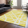 Piper Looms Chantille Geometric ACN1040 Yellow Machine Washable Area Rug Lifestyle Image Feature