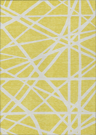 Piper Looms Chantille Geometric ACN1040 Yellow Machine Washable Area Rug main image
