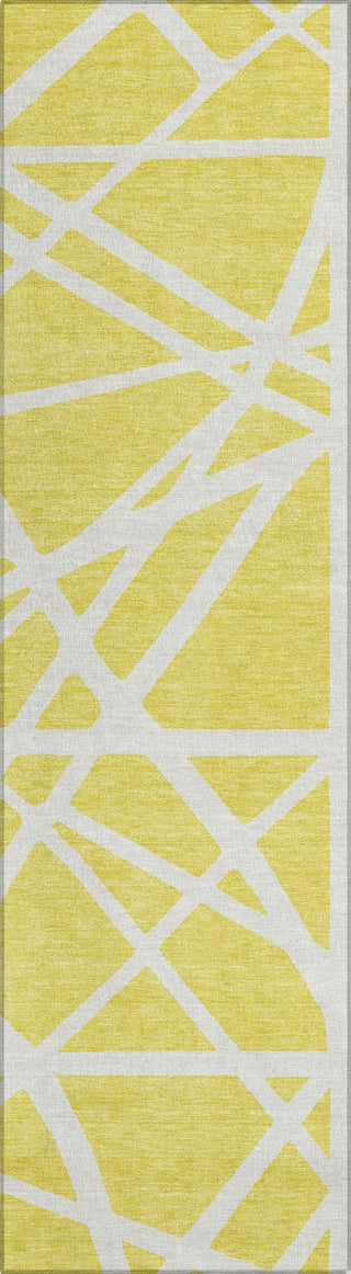 Piper Looms Chantille Geometric ACN1040 Yellow Machine Washable Area Rug Runner Main Image