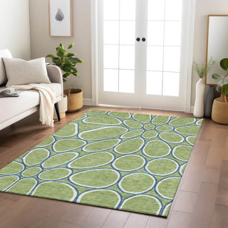 Piper Looms Chantille Circles ACN1041 Aloe Machine Washable Area Rug Lifestyle Image Feature