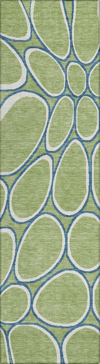 Piper Looms Chantille Circles ACN1041 Aloe Machine Washable Area Rug Runner Main Image