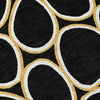 Piper Looms Chantille Circles ACN1041 Black Machine Washable Area Rug Swatch Image