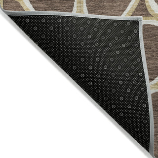 Piper Looms Chantille Circles ACN1041 Brown Machine Washable Area Rug Backing Image