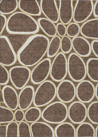 Piper Looms Chantille Circles ACN1041 Brown Machine Washable Area Rug main image