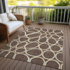 Piper Looms Chantille Circles ACN1041 Brown Machine Washable Area Rug Outdoor Lifestyle Image Feature