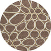 Piper Looms Chantille Circles ACN1041 Brown Machine Washable Area Rug Round Main Image