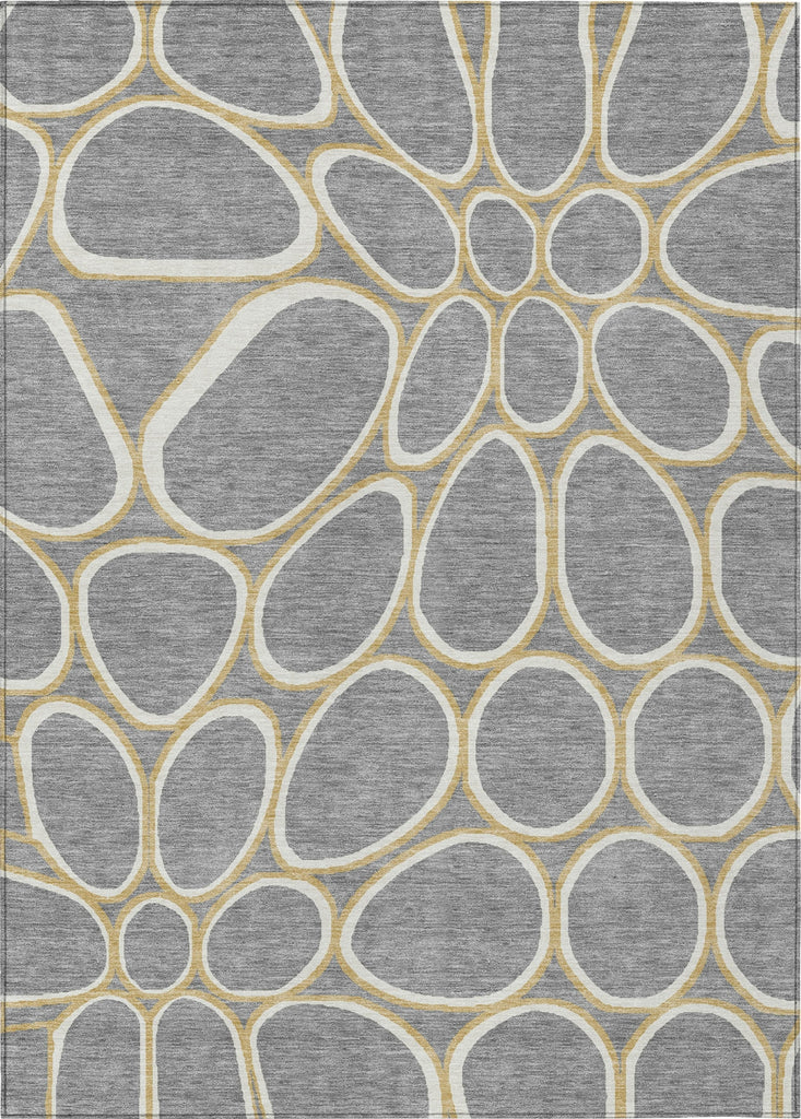 Piper Looms Chantille Circles ACN1041 Gray Machine Washable Area Rug main image