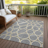 Piper Looms Chantille Circles ACN1041 Gray Machine Washable Area Rug Outdoor Lifestyle Image Feature