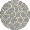 Piper Looms Chantille Circles ACN1041 Gray Machine Washable Area Rug Round Main Image