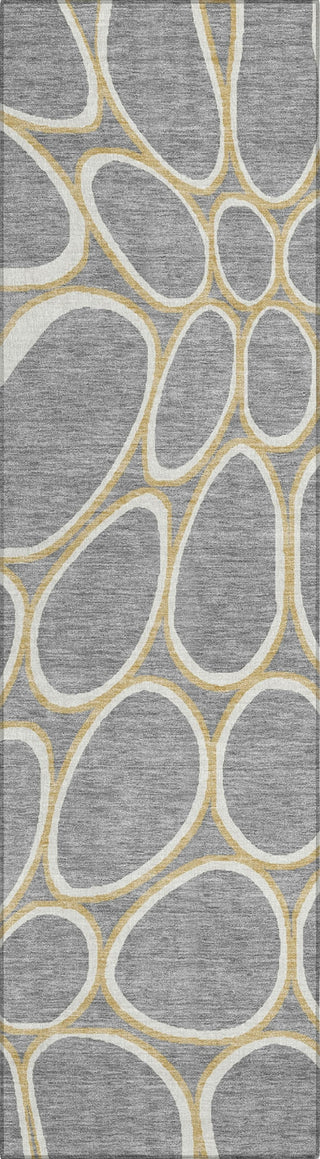 Piper Looms Chantille Circles ACN1041 Gray Machine Washable Area Rug Runner Main Image
