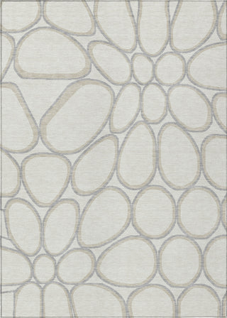 Piper Looms Chantille Circles ACN1041 Ivory Machine Washable Area Rug main image