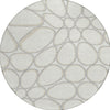 Piper Looms Chantille Circles ACN1041 Ivory Machine Washable Area Rug Round Main Image