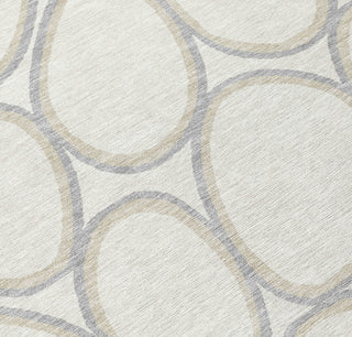Piper Looms Chantille Circles ACN1041 Ivory Machine Washable Area Rug Swatch Image