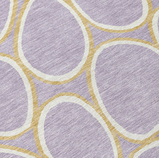 Piper Looms Chantille Circles ACN1041 Lavender Machine Washable Area Rug Swatch Image