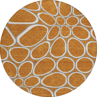 Piper Looms Chantille Circles ACN1041 Paprika Machine Washable Area Rug Round Main Image