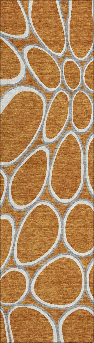 Piper Looms Chantille Circles ACN1041 Paprika Machine Washable Area Rug Runner Main Image