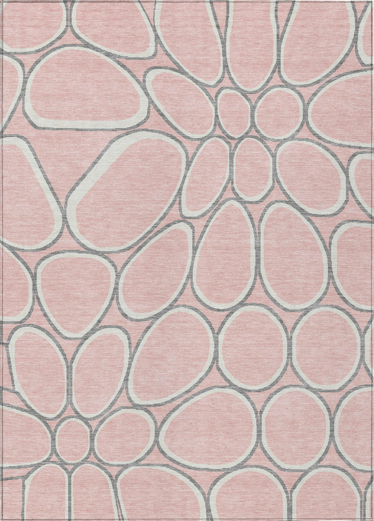 Piper Looms Chantille Circles ACN1041 Pink Machine Washable Area Rug main image