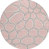 Piper Looms Chantille Circles ACN1041 Pink Machine Washable Area Rug Round Main Image