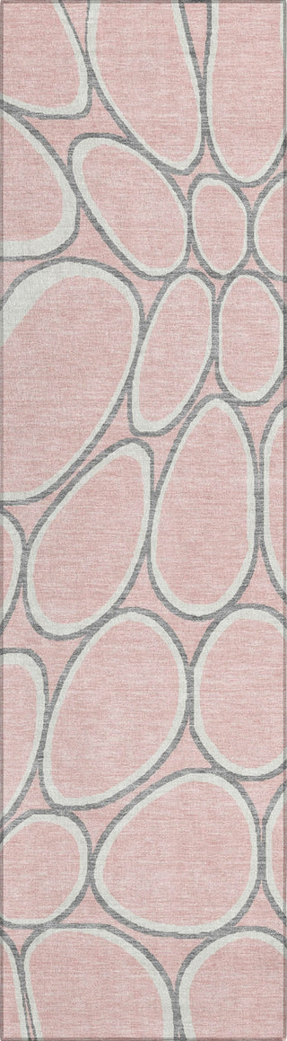 Piper Looms Chantille Circles ACN1041 Pink Machine Washable Area Rug Runner Main Image