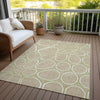 Piper Looms Chantille Circles ACN1041 Tan Machine Washable Area Rug Outdoor Lifestyle Image Feature