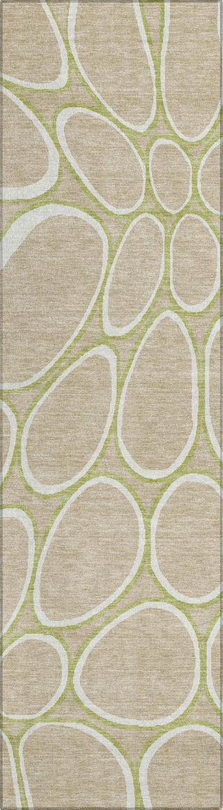 Piper Looms Chantille Circles ACN1041 Tan Machine Washable Area Rug Runner Main Image