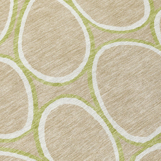 Piper Looms Chantille Circles ACN1041 Tan Machine Washable Area Rug Swatch Image