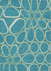 Piper Looms Chantille Circles ACN1041 Teal Machine Washable Area Rug main image