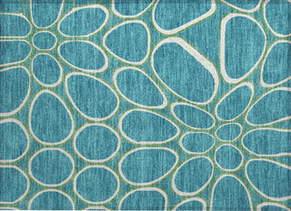 Piper Looms Chantille Circles ACN1041 Teal Machine Washable Area Rug Scatter Main Image