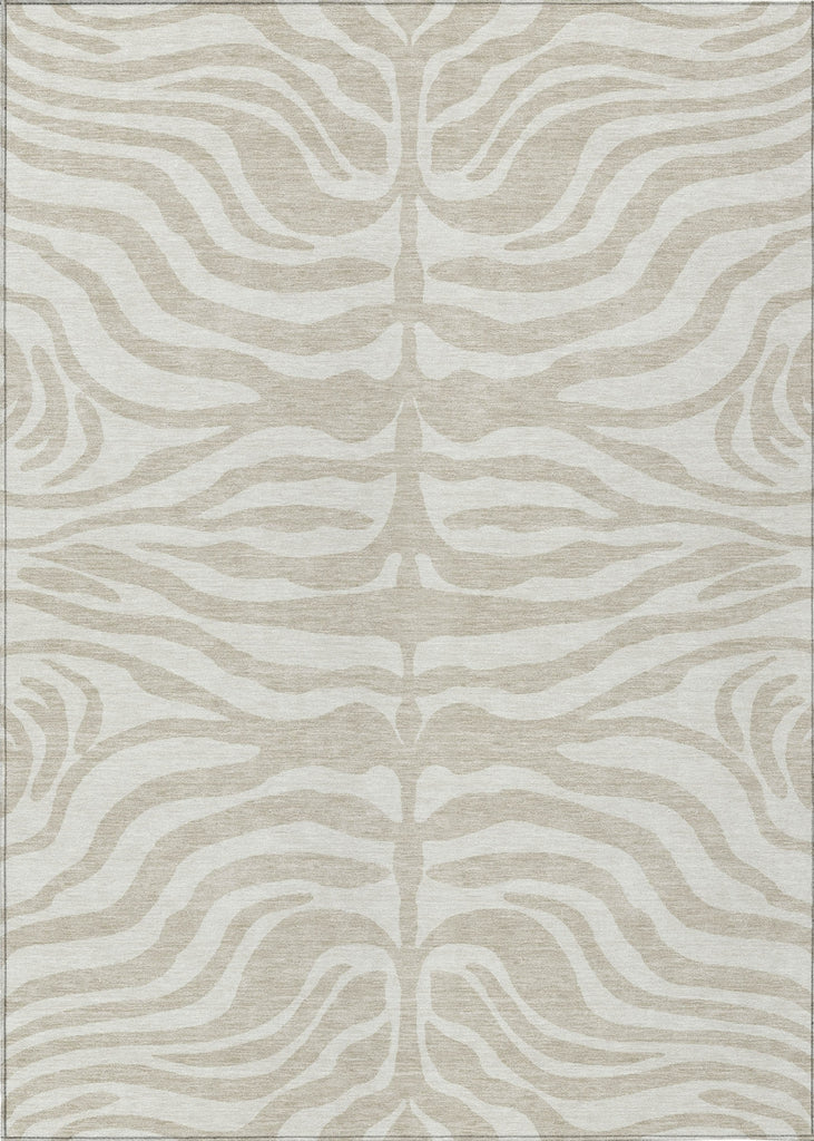 Piper Looms Chantille Animal Print ACN1042 Beige Machine Washable Area Rug main image