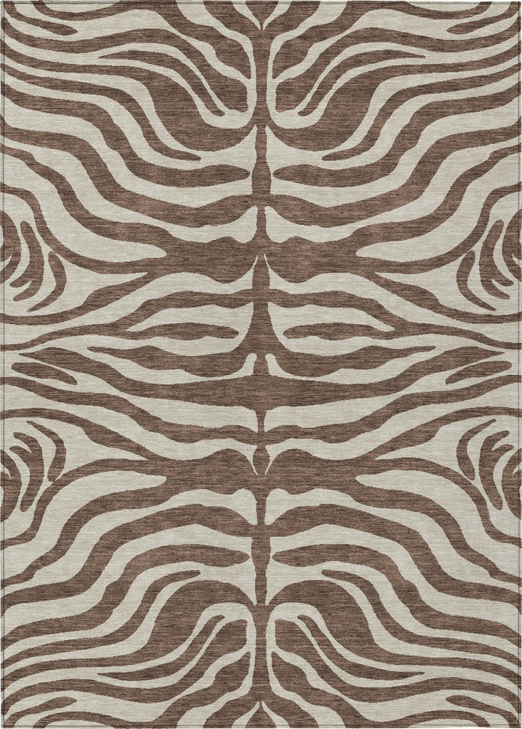 Piper Looms Chantille Animal Print ACN1042 Brown Machine Washable Area Rug main image