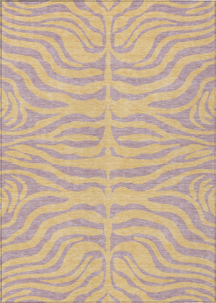 Piper Looms Chantille Animal Print ACN1043 Peach Machine Washable Area Rug main image