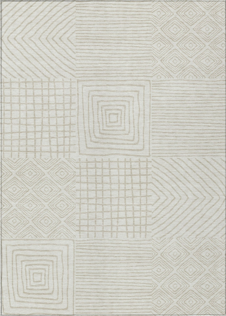 Piper Looms Chantille Geometric ACN1044 Ivory Machine Washable Area Rug main image