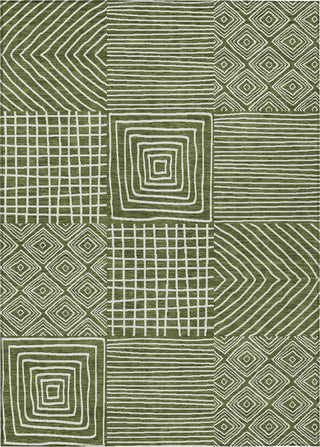 Piper Looms Chantille Geometric ACN1044 Olive Machine Washable Area Rug main image