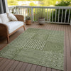 Piper Looms Chantille Geometric ACN1044 Olive Machine Washable Area Rug Outdoor Lifestyle Image Feature