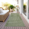 Piper Looms Chantille Geometric ACN1044 Olive Machine Washable Area Rug Runner Outdoor Lifestyle Image Feature