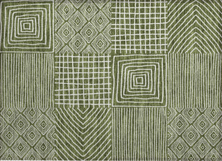 Piper Looms Chantille Geometric ACN1044 Olive Machine Washable Area Rug Scatter Main Image