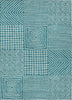 Piper Looms Chantille Geometric ACN1044 Teal Machine Washable Area Rug main image
